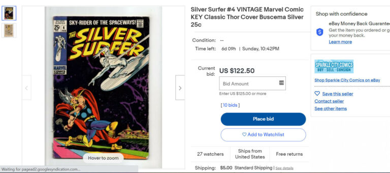 Silver Surfer Comics For Auction!