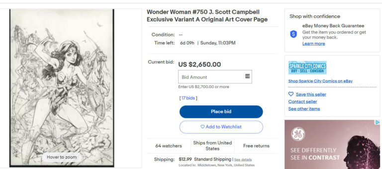 Amazing Wonder Woman & Spider-Man Comic Art For Sale!