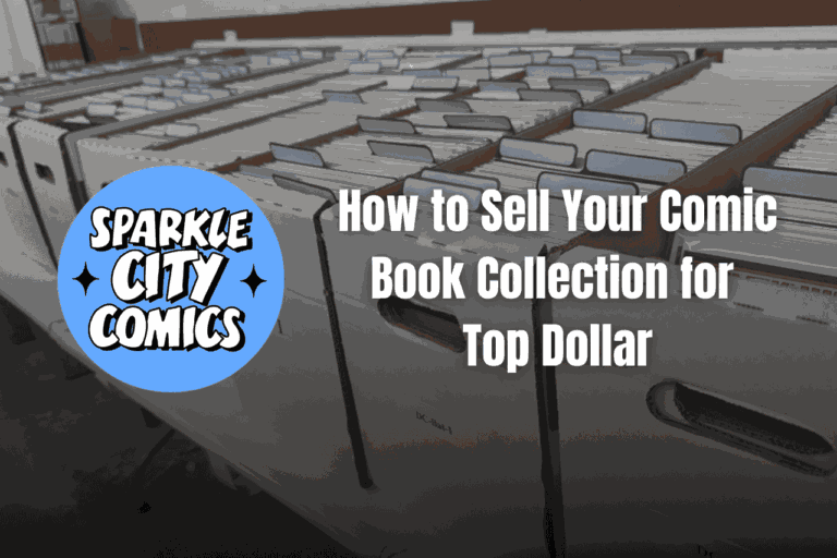 contains a comic book collection for sale
