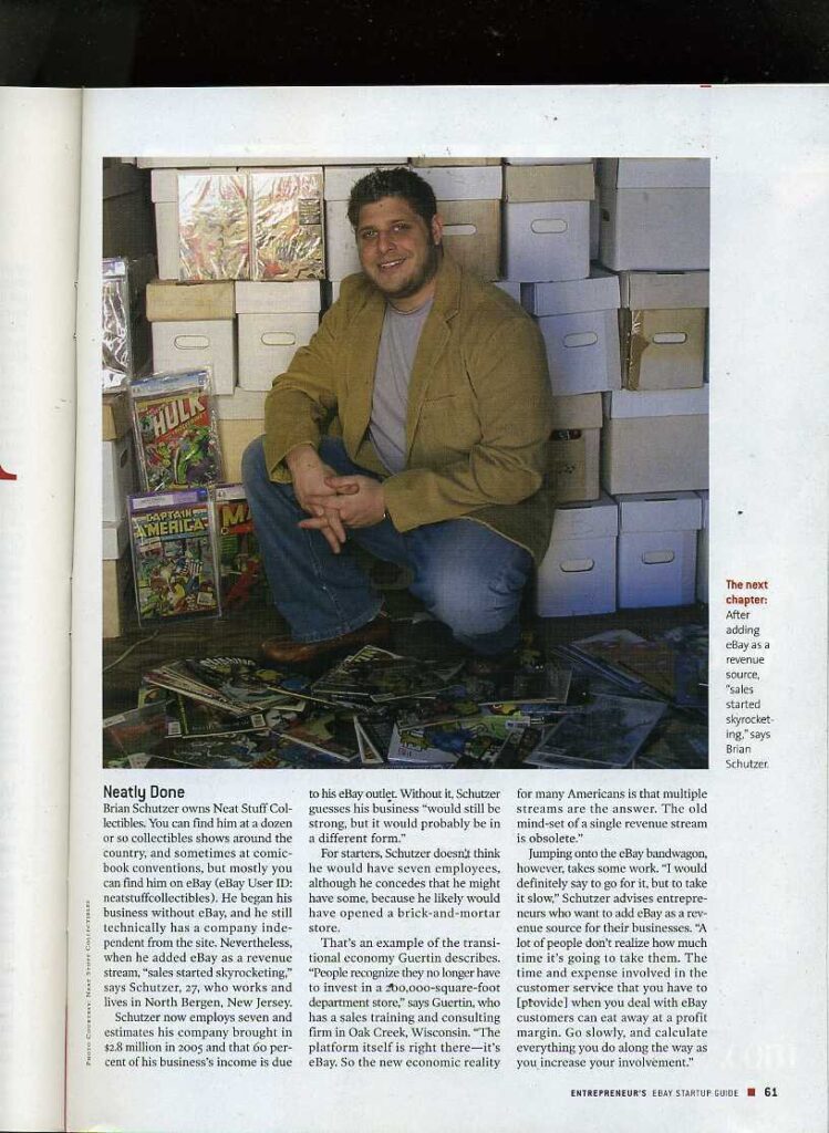 Brian Howard Schutzer founder of neatstuff collectibles sparkle city comics