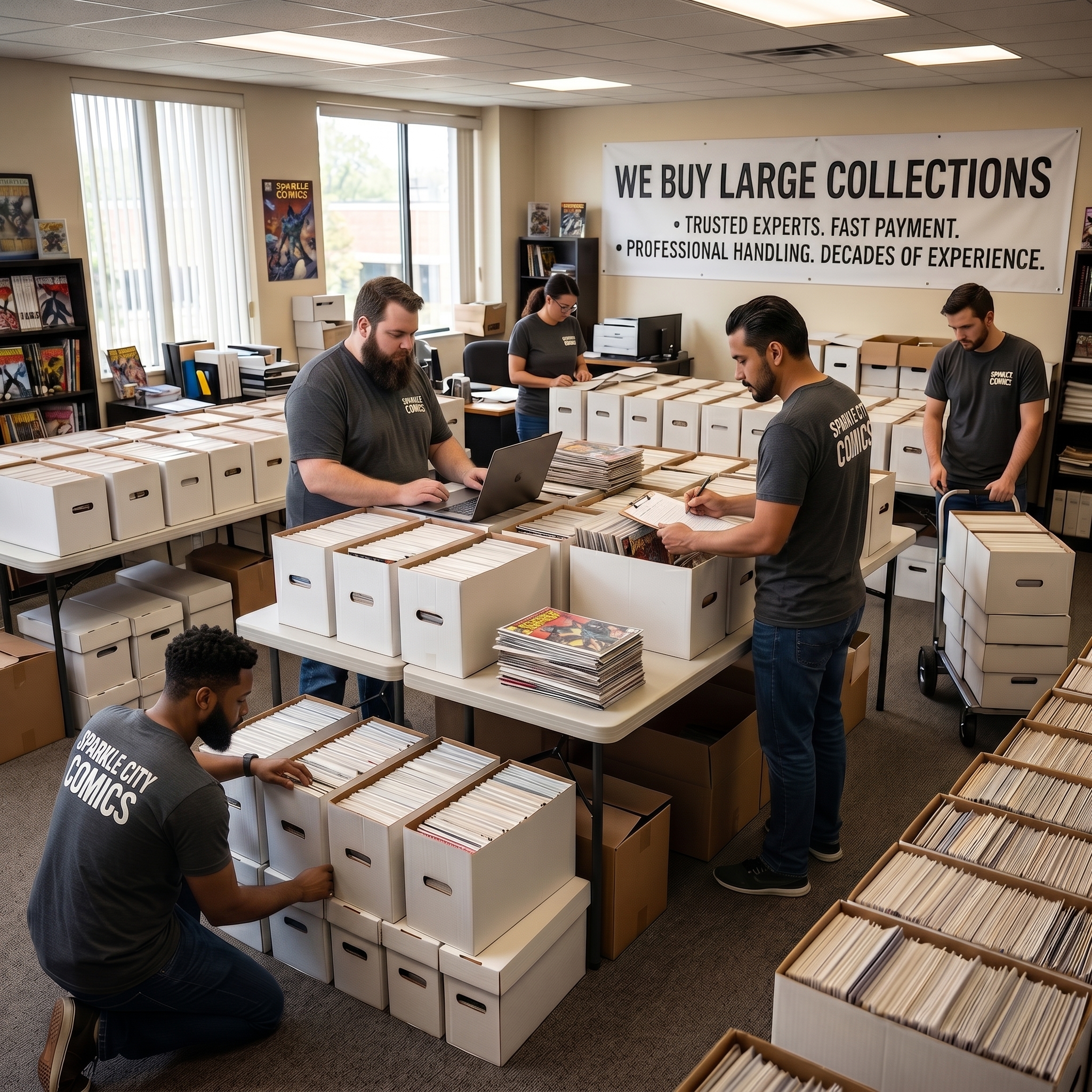 Sparkle City Comics Office