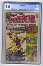 Daredevil #1 CGC 2.0 OW Pages 1st Daredevil Matt Murdock Marvel 1964 Key auction from Sparkle City Comics