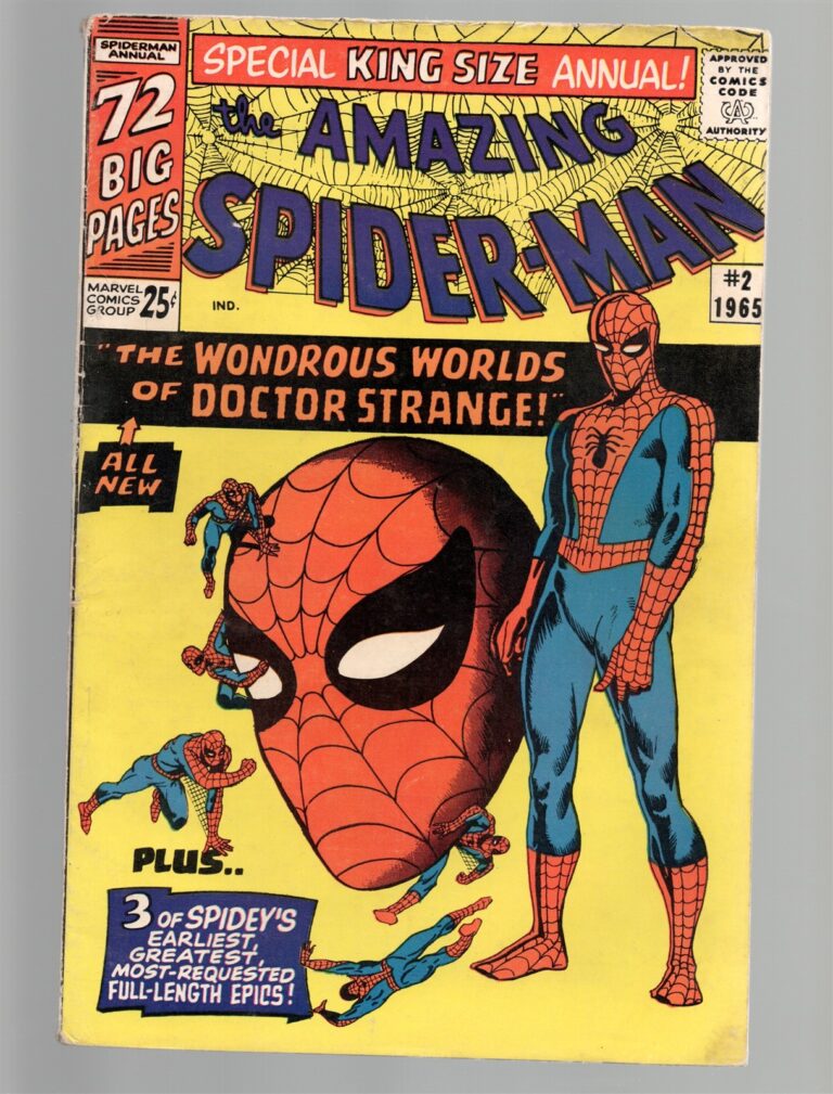 AMAZING SPIDER-MAN ANNUAL #2 1965 MARVEL 1ST SPIDER-MAN DR STRANGE 6.5 FN+ auction from Sparkle City Comics