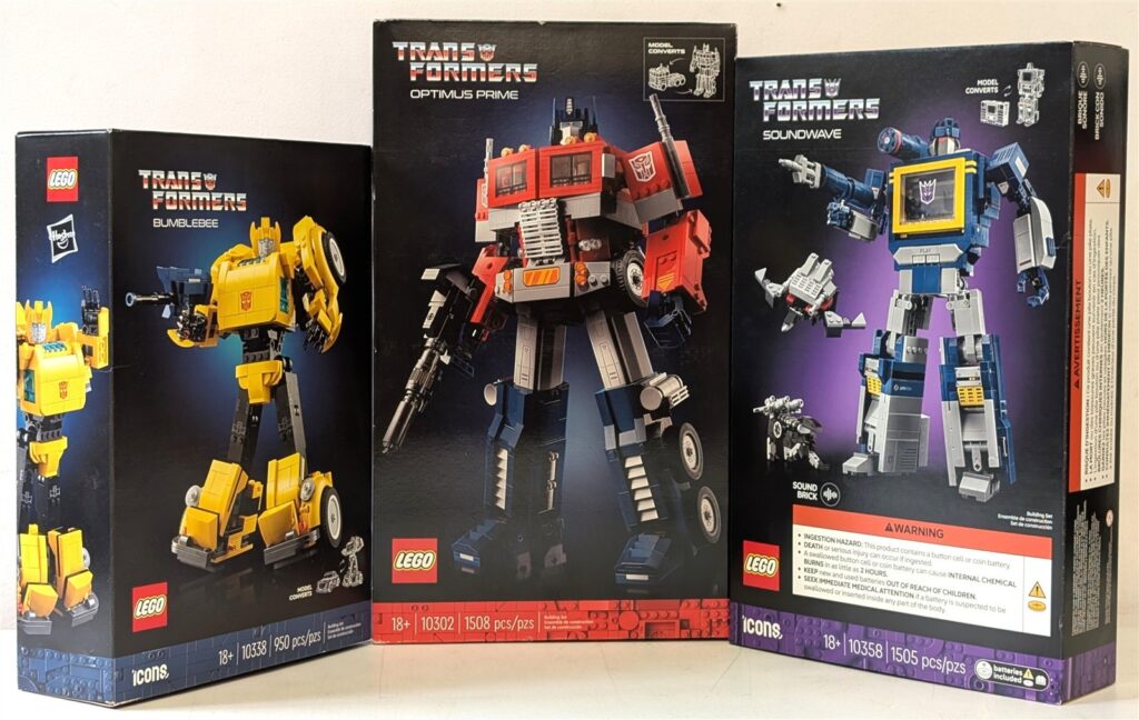 Transformers LEGO Sets Bumblebee 10338 Soundwave 10358 Optimus 10302 Sealed NEW auction from Neat Stuff Collectibles